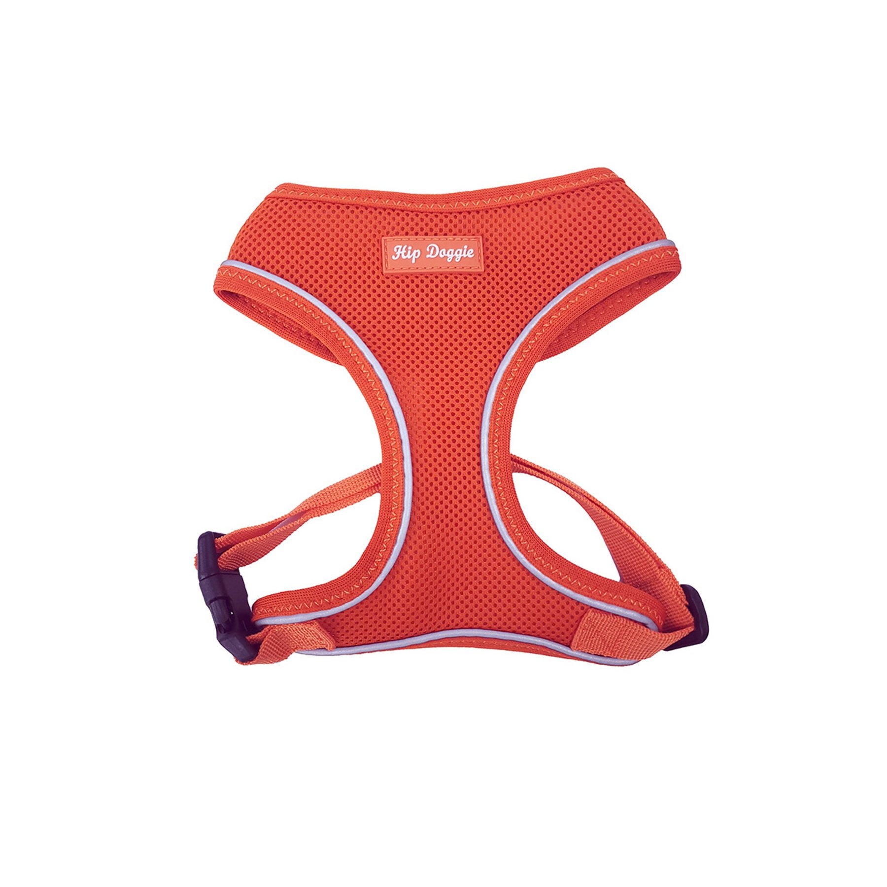 Hip Doggie Ultra Comfort Reflective Dog Harness, Orange, Medium