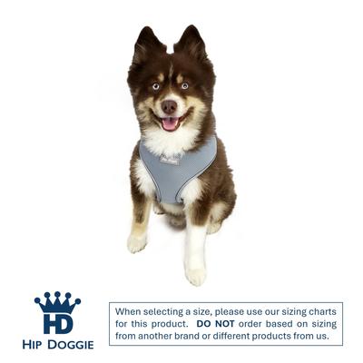 Show full view: Hip Doggie Ultra Comfort Reflective Dog Harness, Grey, X-Large slide 2 of 8