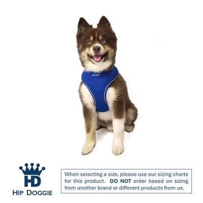Show full view: Hip Doggie Ultra Comfort Reflective Dog Harness, Royal Blue, Large slide 2 of 8