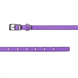 Tailr Premium BioThane Dog Collar, Bright Lavender, Small: 8 to 12-in neck, 3/8-in wide