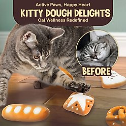 SunGrow Interactive Bread Plush Indoor Fetch & Play Cat Dental Chew Toy with Catnip, 6 count slide 2 of 7