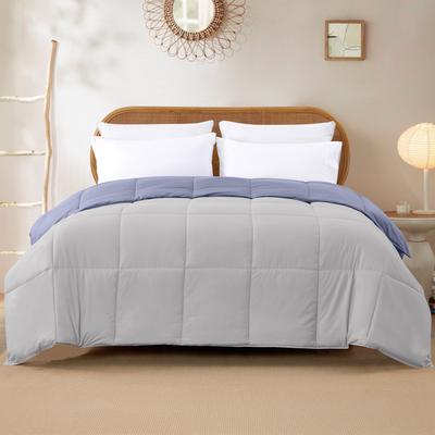 Show full view: MODERN THREADS Reversible Down Alternative Comforter, Deep Blue/Silver, Queen slide 5 of 7