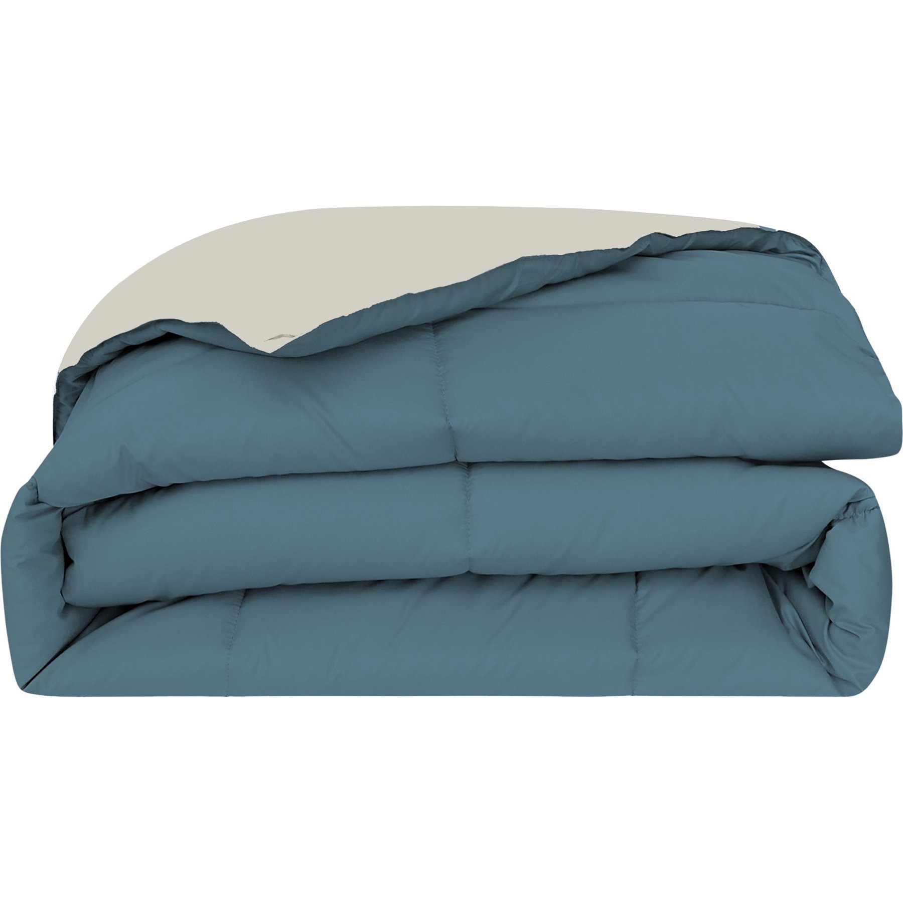 MODERN THREADS Reversible Down Alternative Comforter, Teal/Beige, Queen