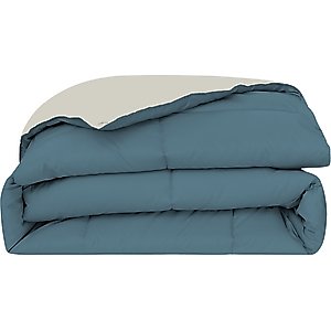 MODERN THREADS Reversible Down Alternative Comforter, Teal/Beige, King