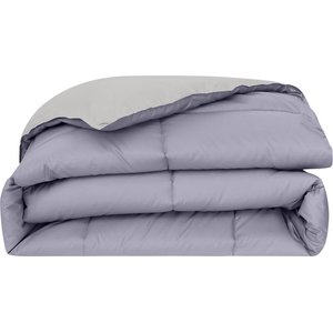 MODERN THREADS Reversible Down Alternative Comforter, Purple/Silver, Queen