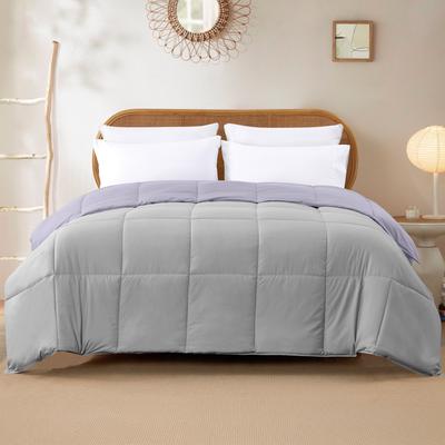 Show full view: MODERN THREADS Reversible Down Alternative Comforter, Purple/Silver, California King slide 5 of 7