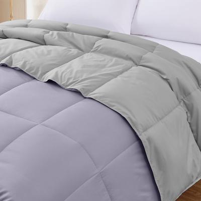 Show full view: MODERN THREADS Reversible Down Alternative Comforter, Purple/Silver, California King slide 3 of 7