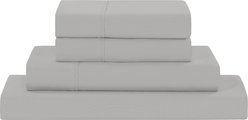 MODERN THREADS Soft Microfiber Solid Bed Sheet Set, Light Grey, King