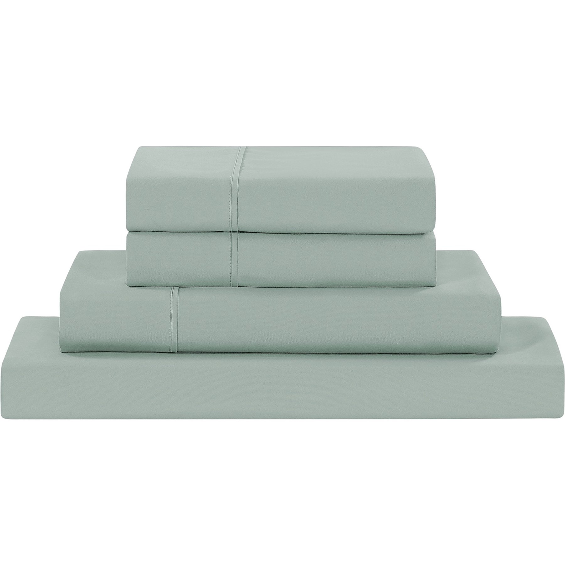 MODERN THREADS Soft Microfiber Solid Bed Sheet Set, Soft Teal, Twin
