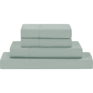 MODERN THREADS Soft Microfiber Solid Bed Sheet Set, Soft Teal, Queen