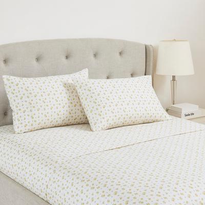 Show full view: MODERN THREADS Soft Microfiber Solid Bed Sheet Set, Gold Roses, Queen slide 2 of 4