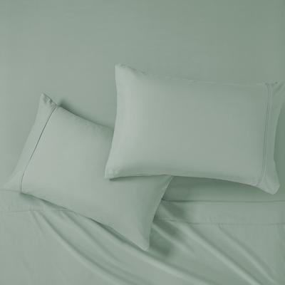 Show full view: MODERN THREADS Soft Microfiber Solid Bed Sheet Set, Sea Green, Queen slide 6 of 7