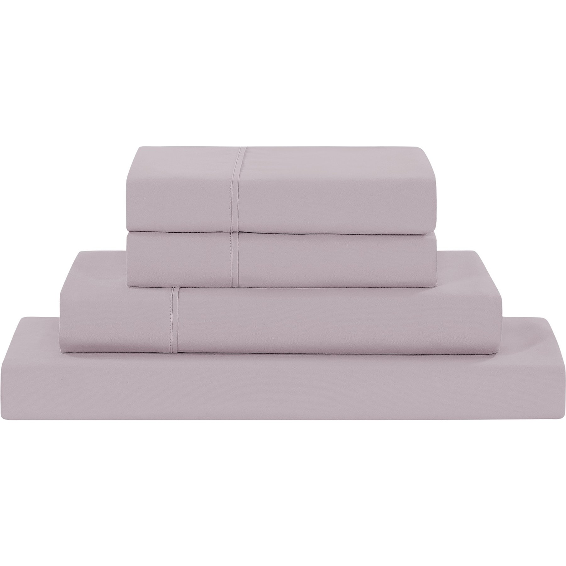 MODERN THREADS Soft Microfiber Solid Bed Sheet Set, Mauve, Twin