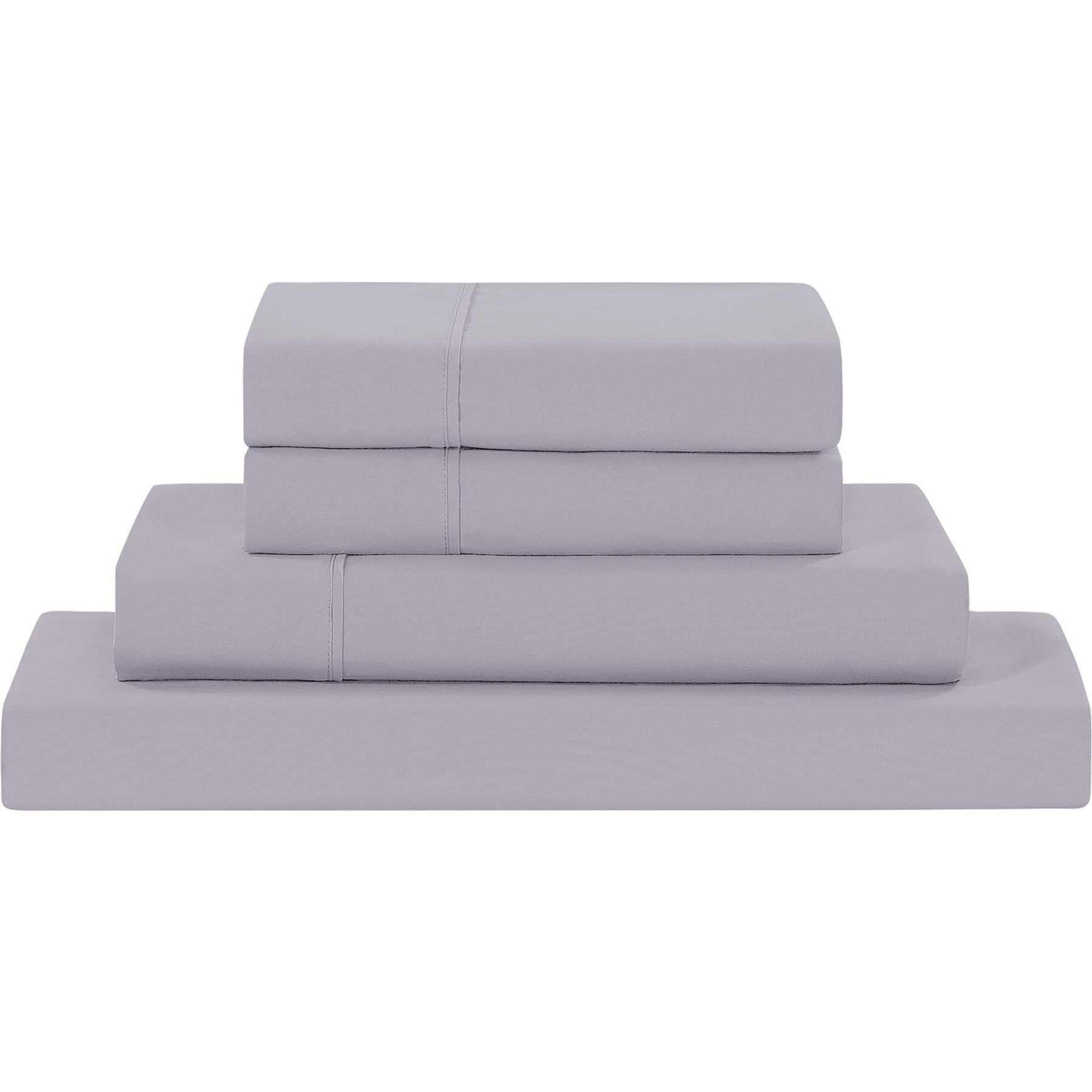 MODERN THREADS Soft Microfiber Solid Bed Sheet Set, Lavender, California King