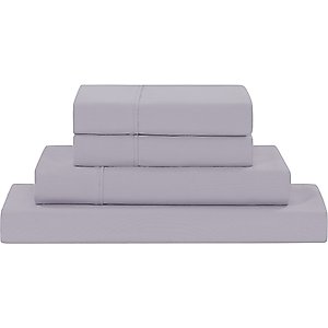 MODERN THREADS Soft Microfiber Solid Bed Sheet Set, Lavender, King