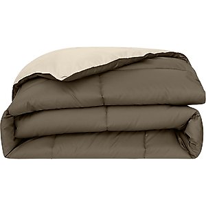 MODERN THREADS Reversible Down Alternative Comforter, Taupe/Champagne, Queen