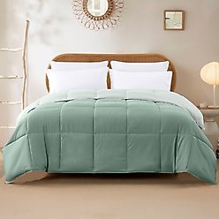 MODERN THREADS Reversible Down Alternative Comforter, Ivory/Sage Green, King slide 2 of 6