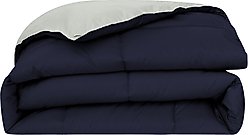 MODERN THREADS Reversible Down Alternative Comforter, Navy/Silver, Twin