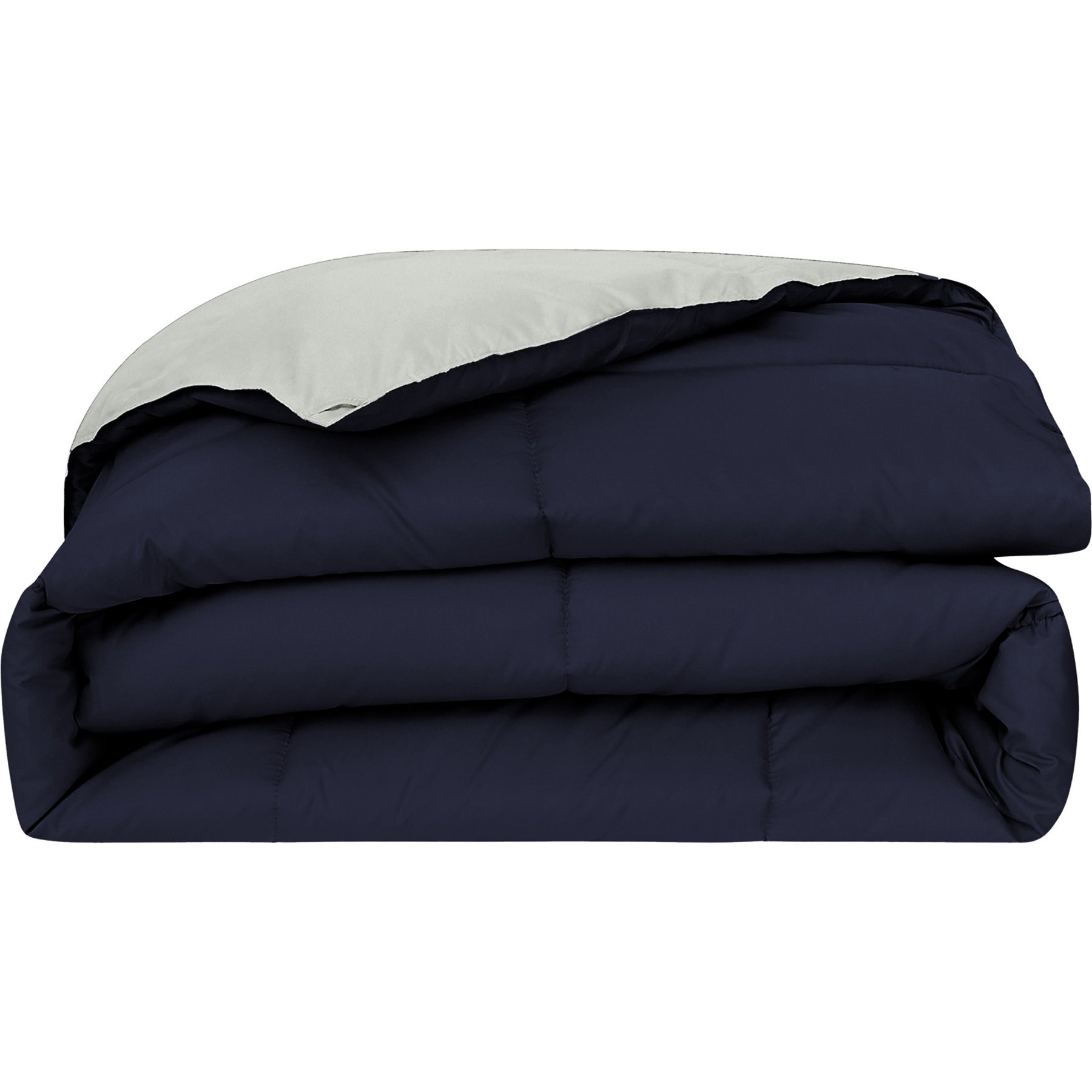 MODERN THREADS Reversible Down Alternative Comforter, Navy/Silver, King