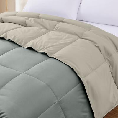 Show full view: MODERN THREADS Reversible Down Alternative Comforter, Sage Green/Cream, Twin slide 3 of 7
