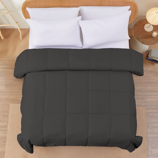Show full view: MODERN THREADS Reversible Down Alternative Comforter, Dark Gray/Gray, Queen slide 6 of 7
