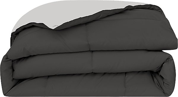 Show full view: MODERN THREADS Reversible Down Alternative Comforter, Dark Gray/Gray, Queen slide 1 of 7