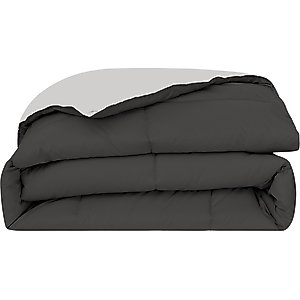 MODERN THREADS Reversible Down Alternative Comforter, Dark Gray/Gray, Queen