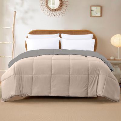 Show full view: MODERN THREADS Reversible Down Alternative Comforter, Charcoal/Blush, Queen slide 5 of 7