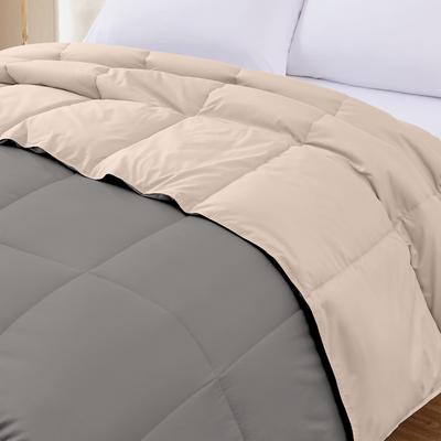 Show full view: MODERN THREADS Reversible Down Alternative Comforter, Charcoal/Blush, Queen slide 3 of 7