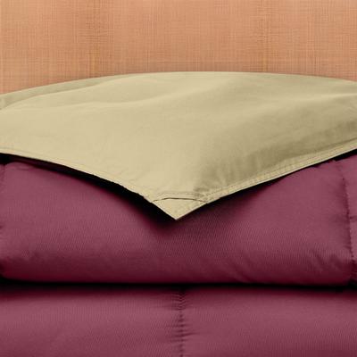 Show full view: MODERN THREADS Reversible Down Alternative Comforter, Red/Beige, King slide 2 of 7