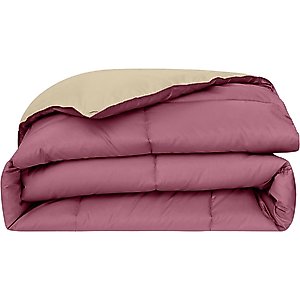 MODERN THREADS Reversible Down Alternative Comforter, Red/Beige, King