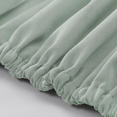 Show full view: MODERN THREADS Soft Microfiber Solid Bed Sheet Set, Sea Green, Queen slide 5 of 7