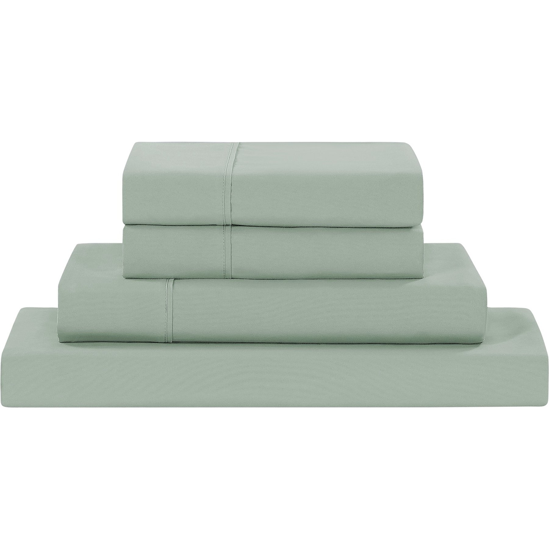MODERN THREADS Soft Microfiber Solid Bed Sheet Set, Sea Green, Queen