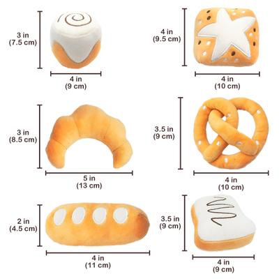 Show full view: SunGrow Interactive Bread Plush Indoor Fetch & Play Cat Dental Chew Toy with Catnip, 6 count slide 7 of 8