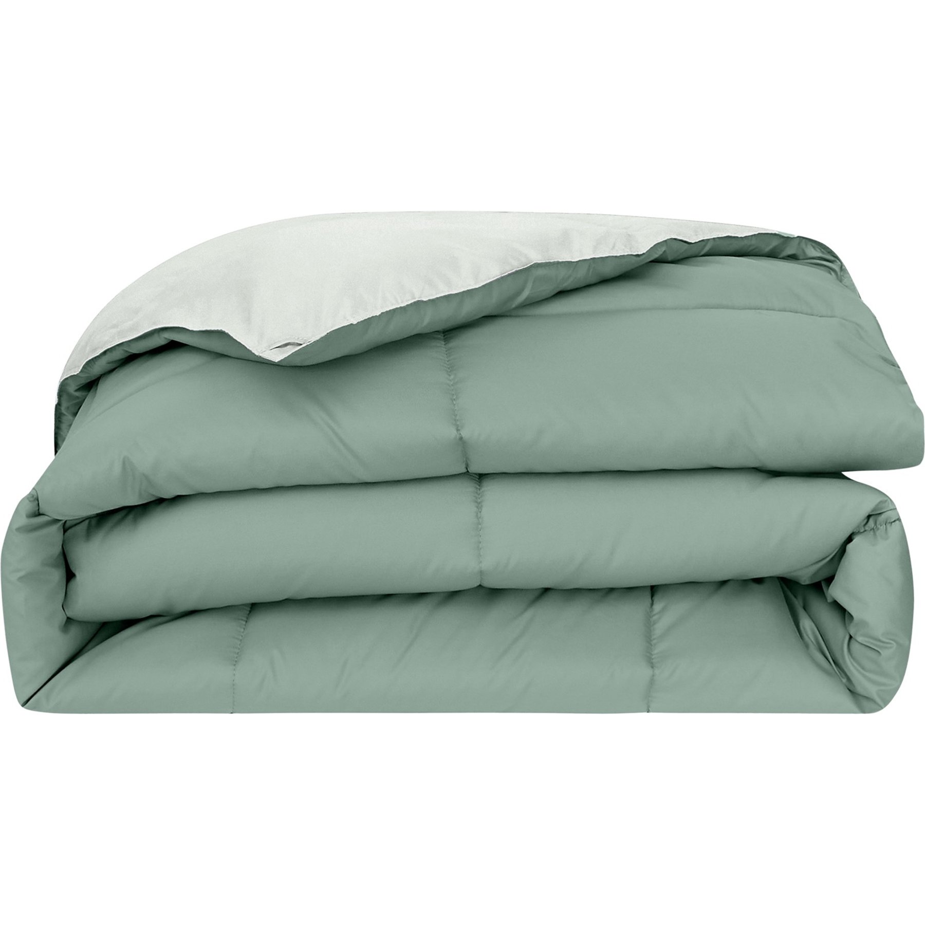 MODERN THREADS Reversible Down Alternative Comforter, Ivory/Sage Green, Twin