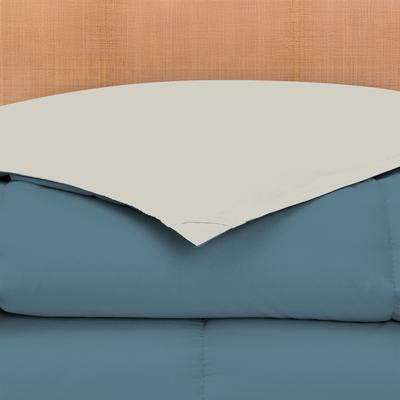 Show full view: MODERN THREADS Reversible Down Alternative Comforter, Teal/Beige, King slide 2 of 7