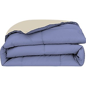 MODERN THREADS Reversible Down Alternative Comforter, Blue/Cream, Queen