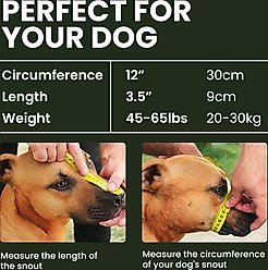 BRONZEDOG Adjustable Leather Strap Basket Muzzle for Large Dogs, Steel slide 2 of 5