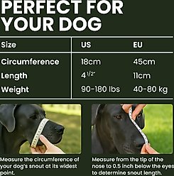 BRONZEDOG Mask with Leather Straps Muzzle for Extra Large Dogs, Steel, X-Large slide 2 of 4