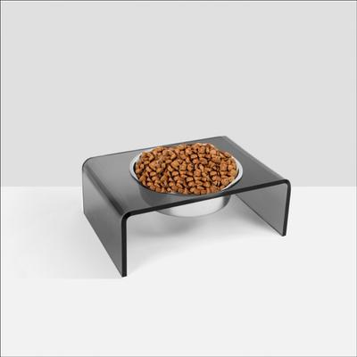 Show full view: Hiddin Smoke Grey Single Dog & Cat Elevated Bowl, Silver, 6.5-cup slide 4 of 8