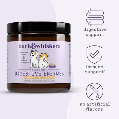 Show full view: Bark and Whiskers Digestive Enzymes Dog & Cat Supplement, 120-g jar slide 6 of 8