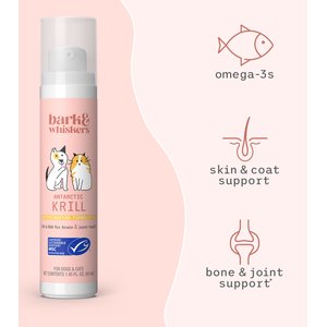 Bark and Whiskers Antarctic Krill Liquid Dog & Cat Supplement, 1.45-fl oz bottle