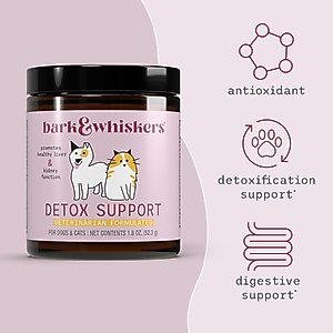 Bark and Whiskers Detox Support Dog & Cat Supplement, 1.7-oz jar