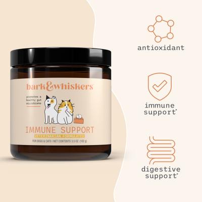 Show full view: Bark and Whiskers Immune Support Dog & Cat Supplement, 3.38-oz jar slide 8 of 9