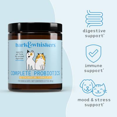 Show full view: Bark and Whiskers Complete Probiotics Dog & Cat Supplement, 3.17-oz jar slide 5 of 8