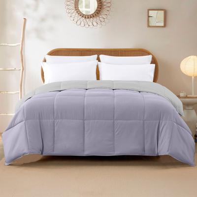 Show full view: MODERN THREADS Reversible Down Alternative Comforter, Purple/Silver, California King slide 4 of 7