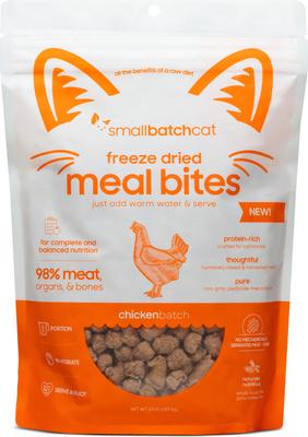 Show full view: Smallbatch Pets Non-GMO Chicken Meal Bites Freeze-Dried Cat Food, 20-oz bundle  slide 3 of 10