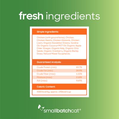 Show full view: Smallbatch Pets Non-GMO Chicken Meal Bites Freeze-Dried Cat Food, 20-oz bundle  slide 6 of 10