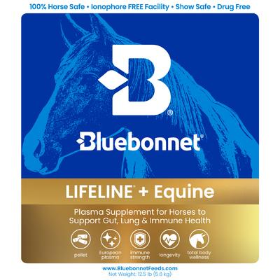 Show full view: Bluebonnet Feeds Lifeline + Equine Digestive & Immune Support Pellets Horse Supplement, 12.5-lb tub slide 2 of 6