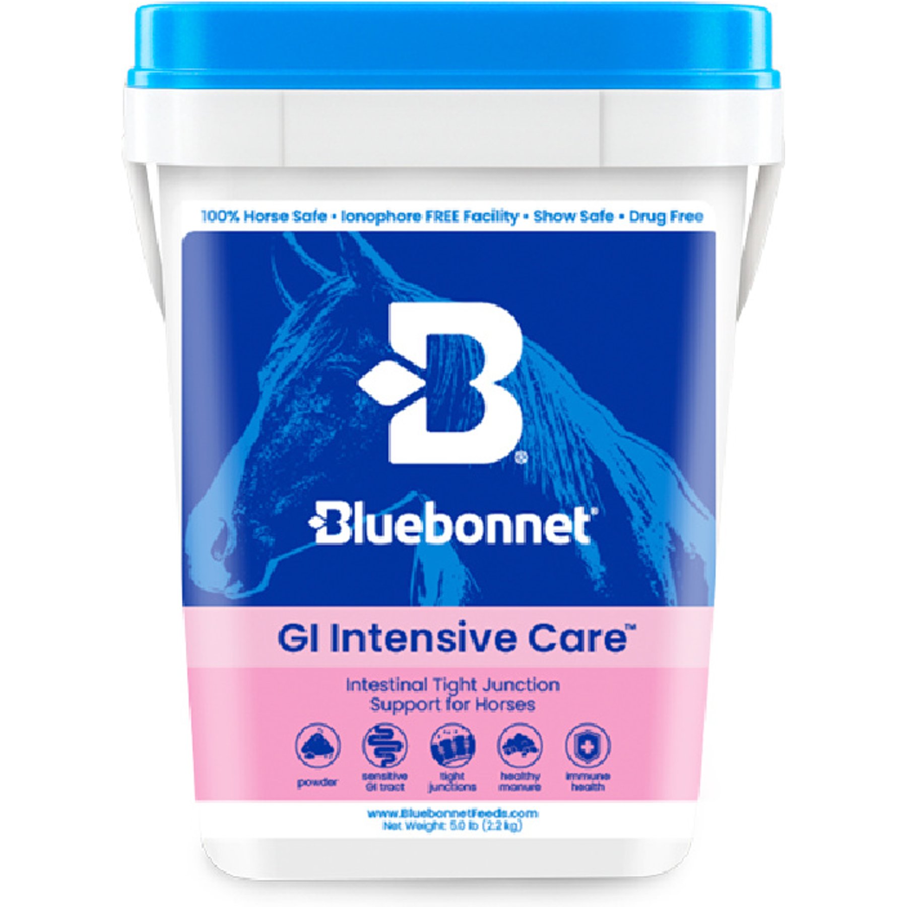 Bluebonnet Feeds GI Intensive Care Digestive Health Powder Horse Supplement, 5-lb tub